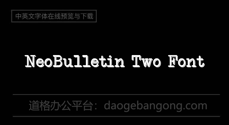 NeoBulletin Two Font