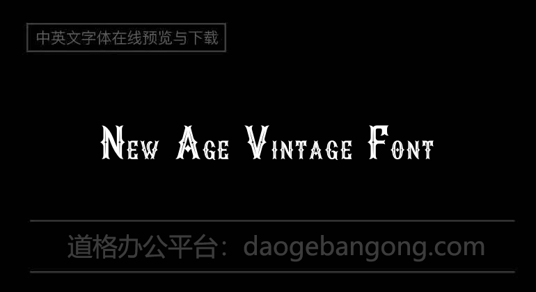 New Age Vintage Font
