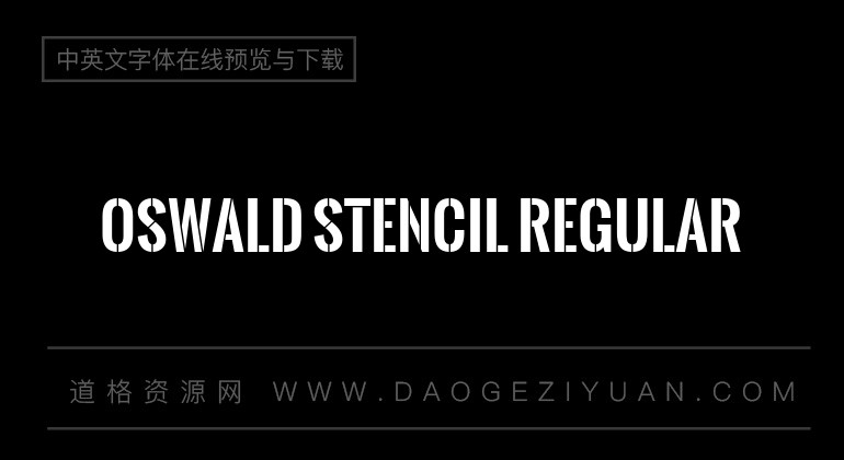 Oswald Stencil Regular
