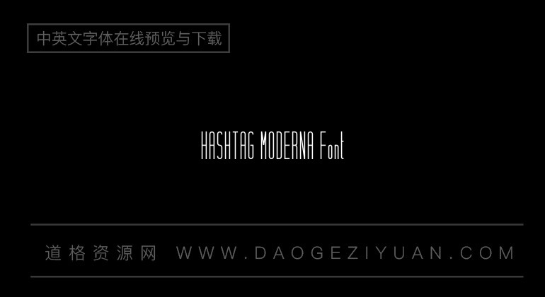 HASHTAG MODERNA Font