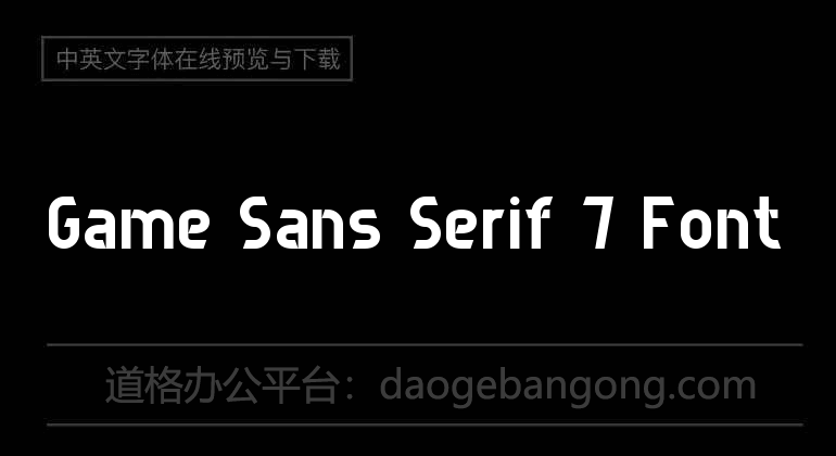 Game Sans Serif 7 Font