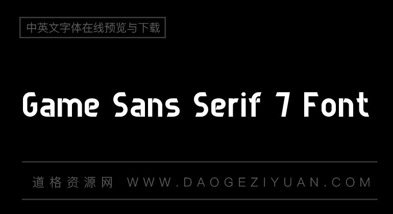 Game Sans Serif 7 Font