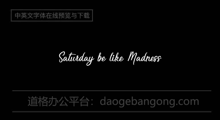 Saturday be like Madness