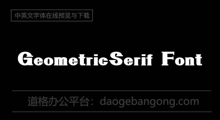 GeometricSerif Font