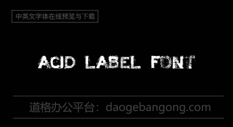 ACID LABEL Font字体-英文字体免费字体下载在线转换-道格办公