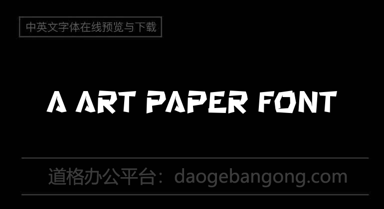 a Art Paper Font