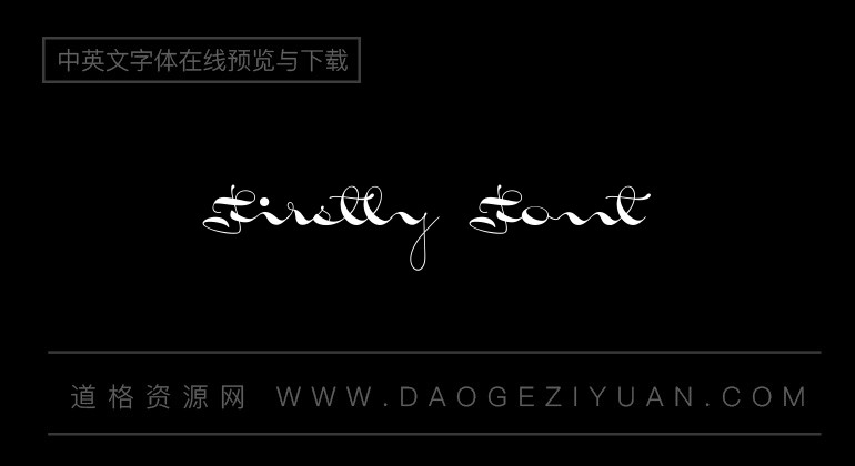 Firstly Font