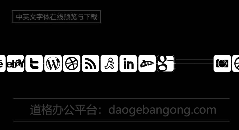 Social Networking Icons Font