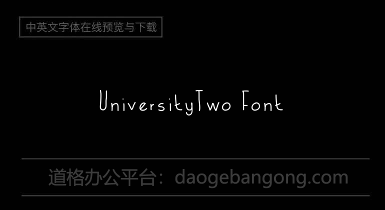 UniversityTwo Font