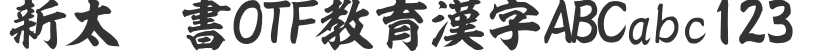 New Taikai Script OTF Educational Chinese Characters