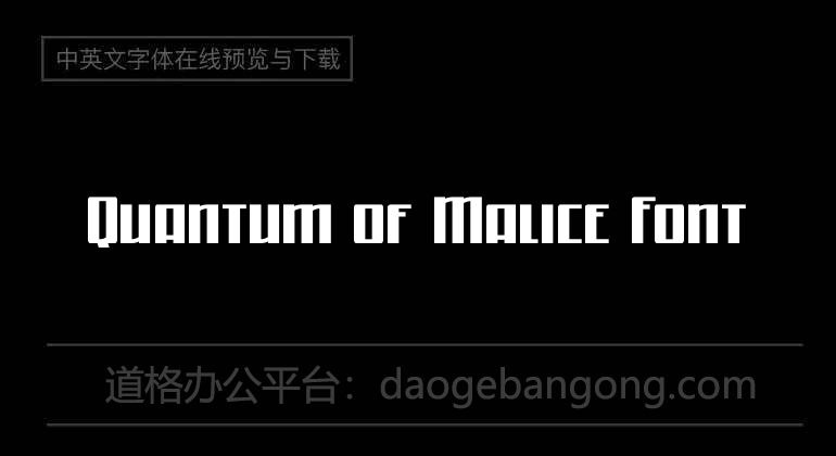 Quantum of Malice Font