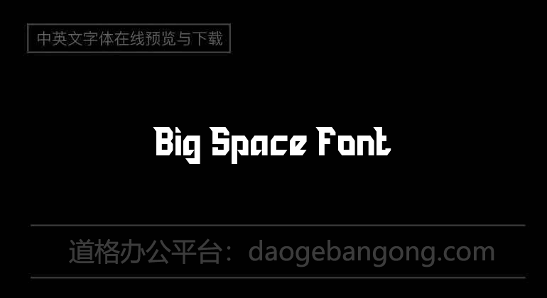 Big Space Font
