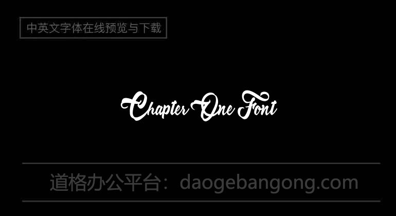 Chapter One Font