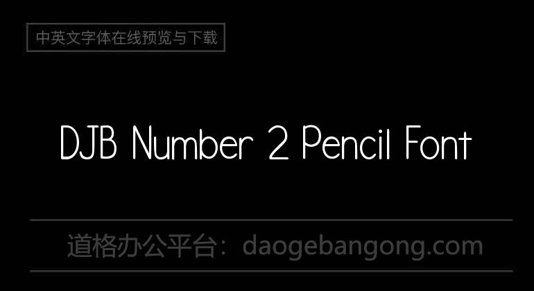 DJB Number 2 Pencil Font