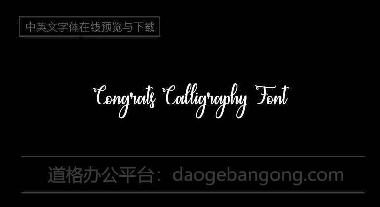 Congrats Calligraphy Font