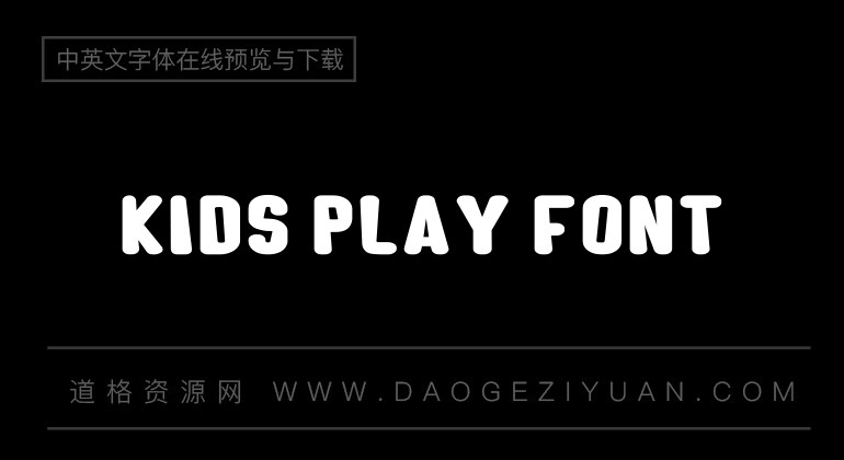 Kids Play Font