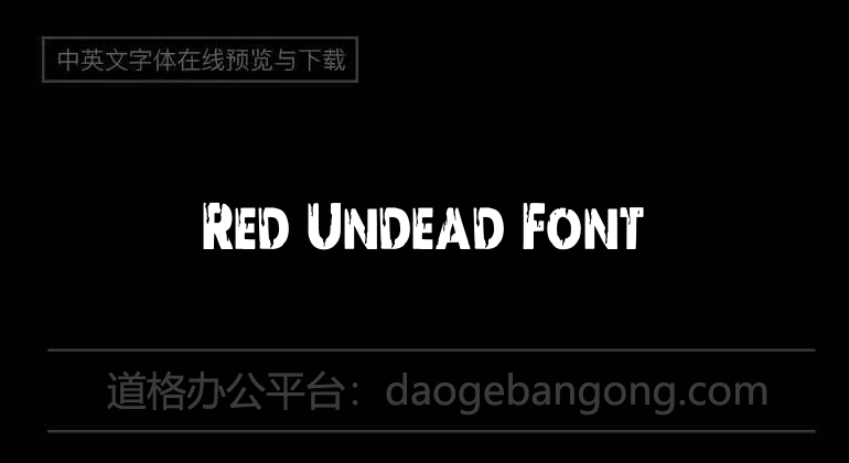 Red Undead Font