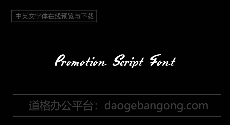 Promotion Script Font