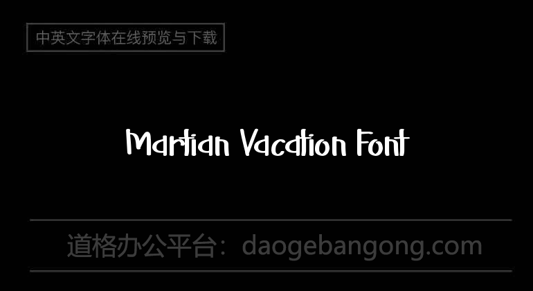 Martian Vacation Font