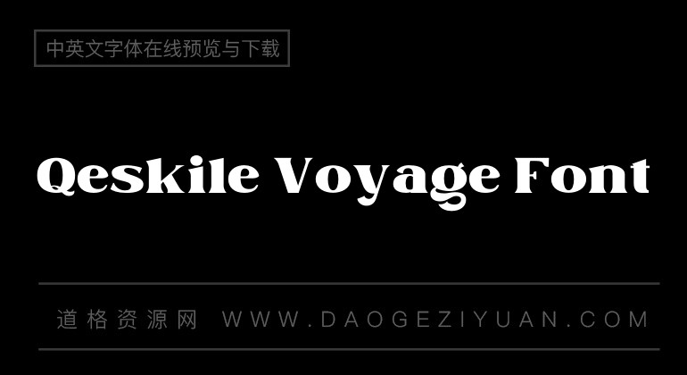 Qeskile Voyage Font