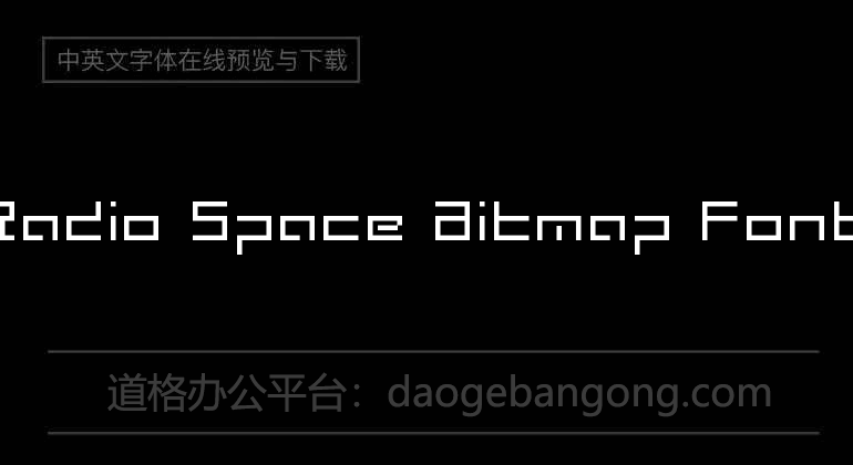 Radio Space Bitmap Font