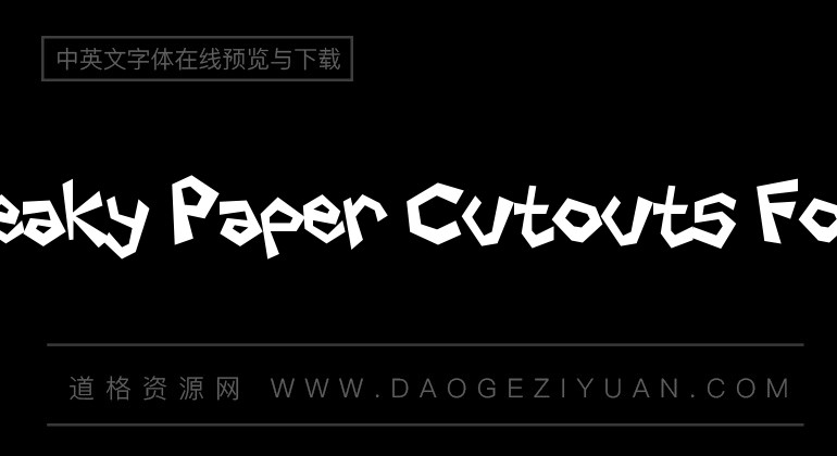Freaky Paper Cutouts Font