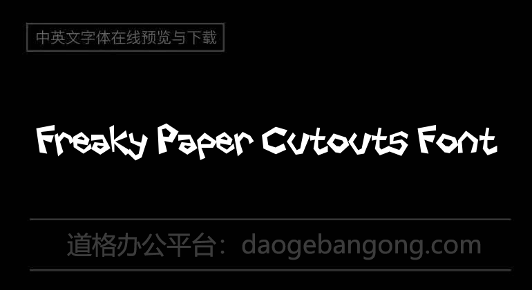 Freaky Paper Cutouts Font