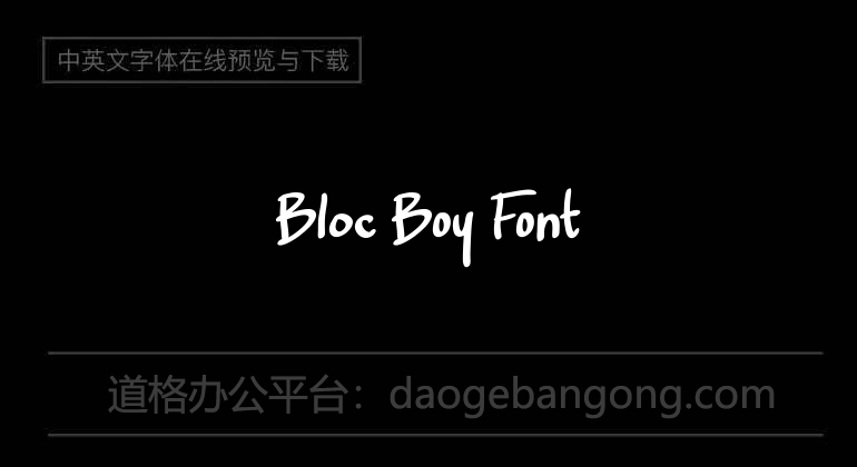 Bloc Boy Font