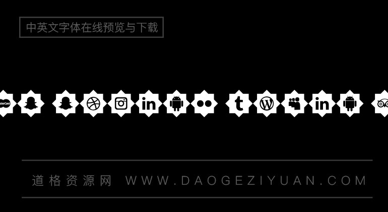 icons social media Font