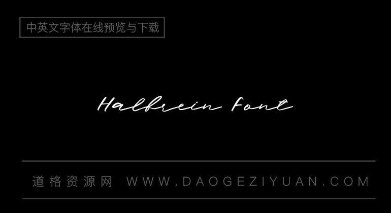 Halbrein Font