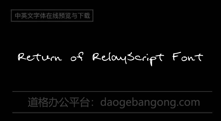 Return of RelayScript Font