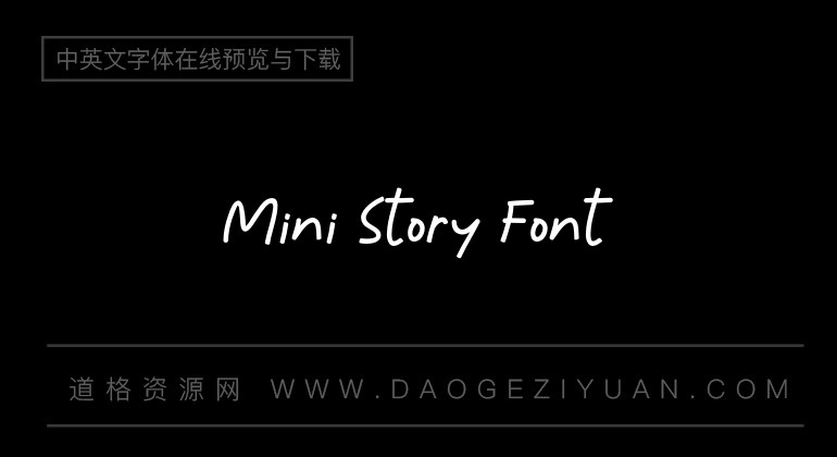Mini Story Font