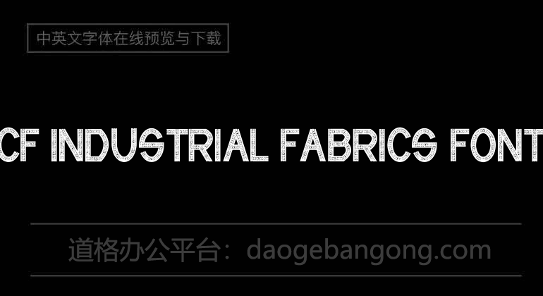 CF Industrial Fabrics Font
