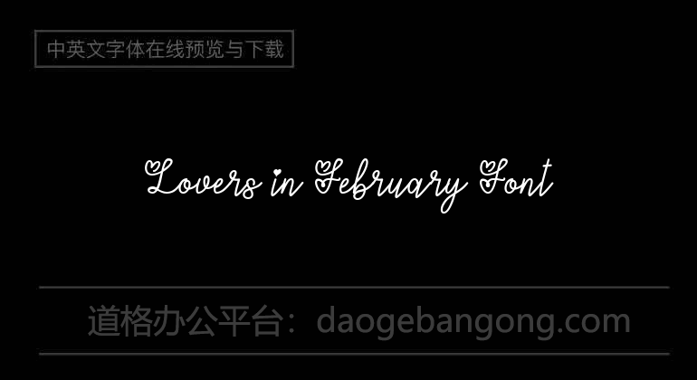 Lovers in February Font