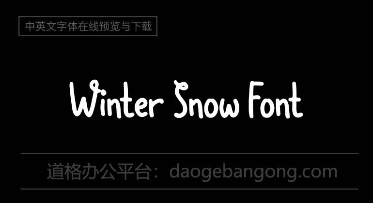 Winter Snow Font