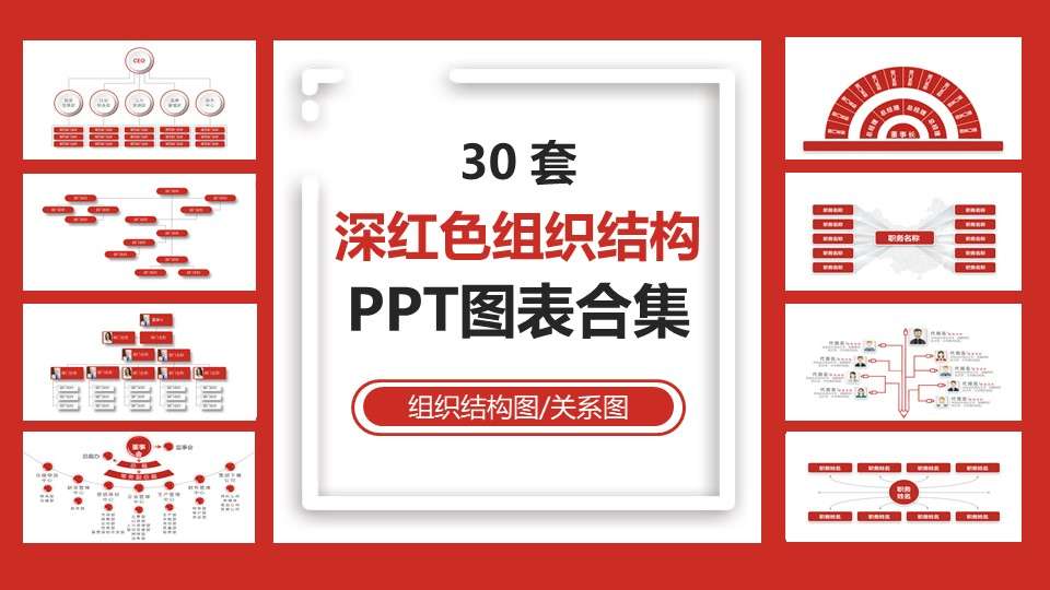 30套组织结构图PPT模板