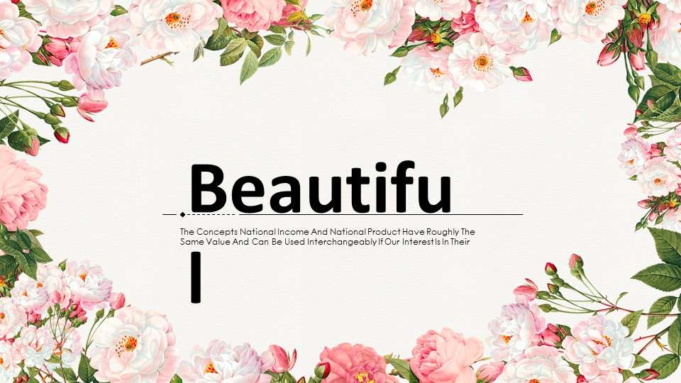 Exquisite retro watercolor flower ppt dynamic template