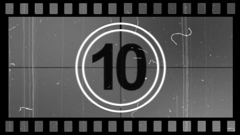 Old movie countdown PPT template