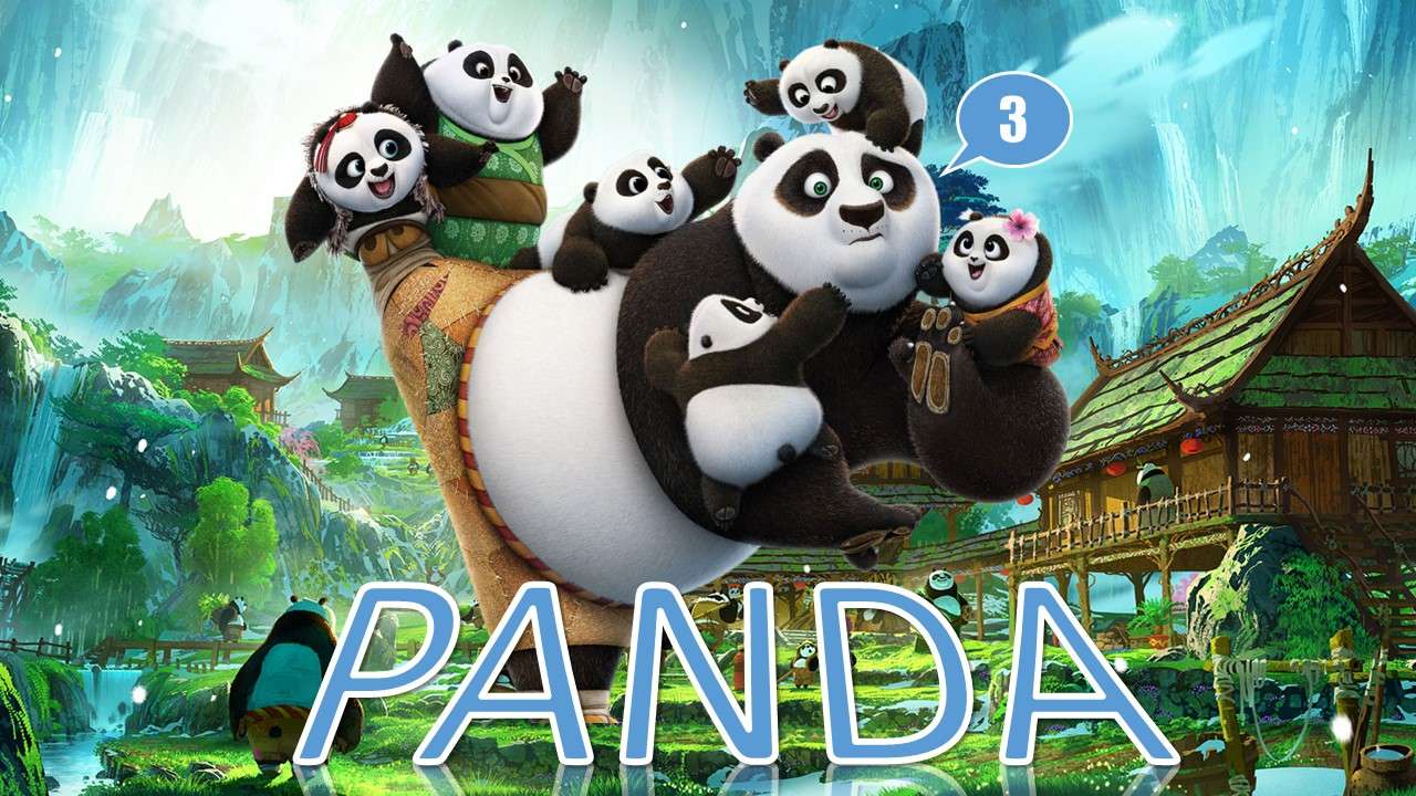 Kung Fu Panda cartoon children's education PPT template