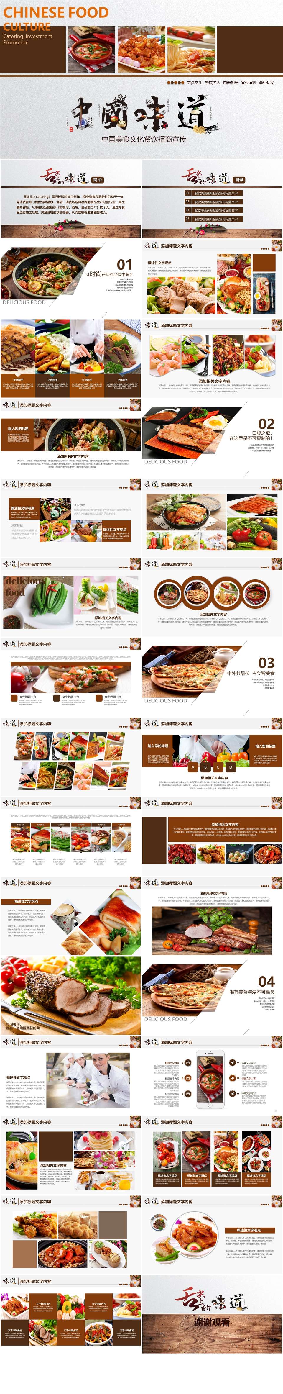 中国菜美食饮食PPT模板