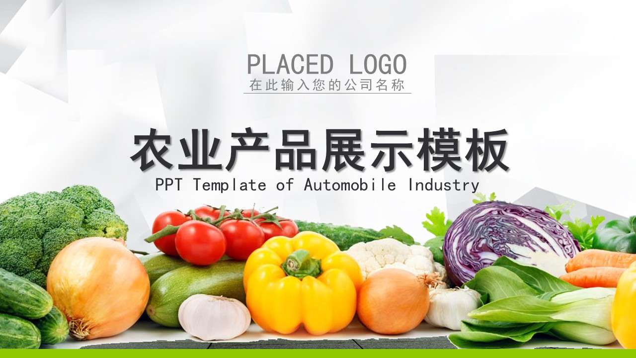 綠色生態農業水果蔬菜農產品ppt模板