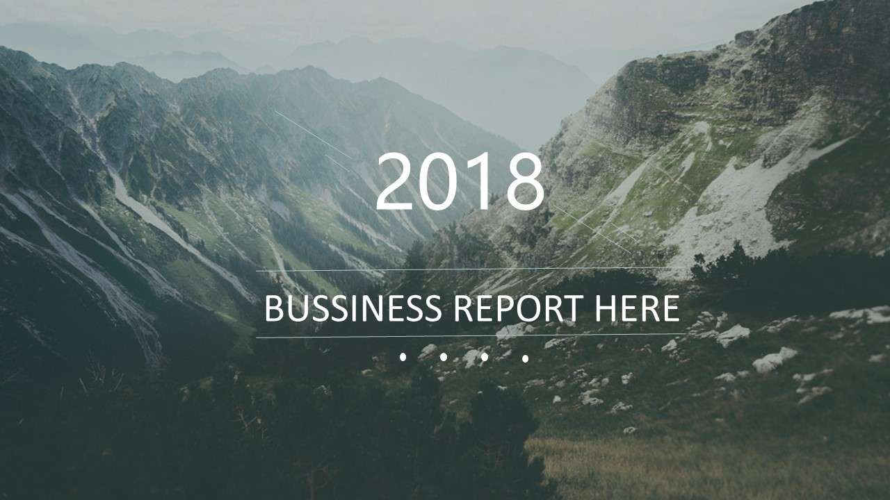 2018 simple flat business general PPT template