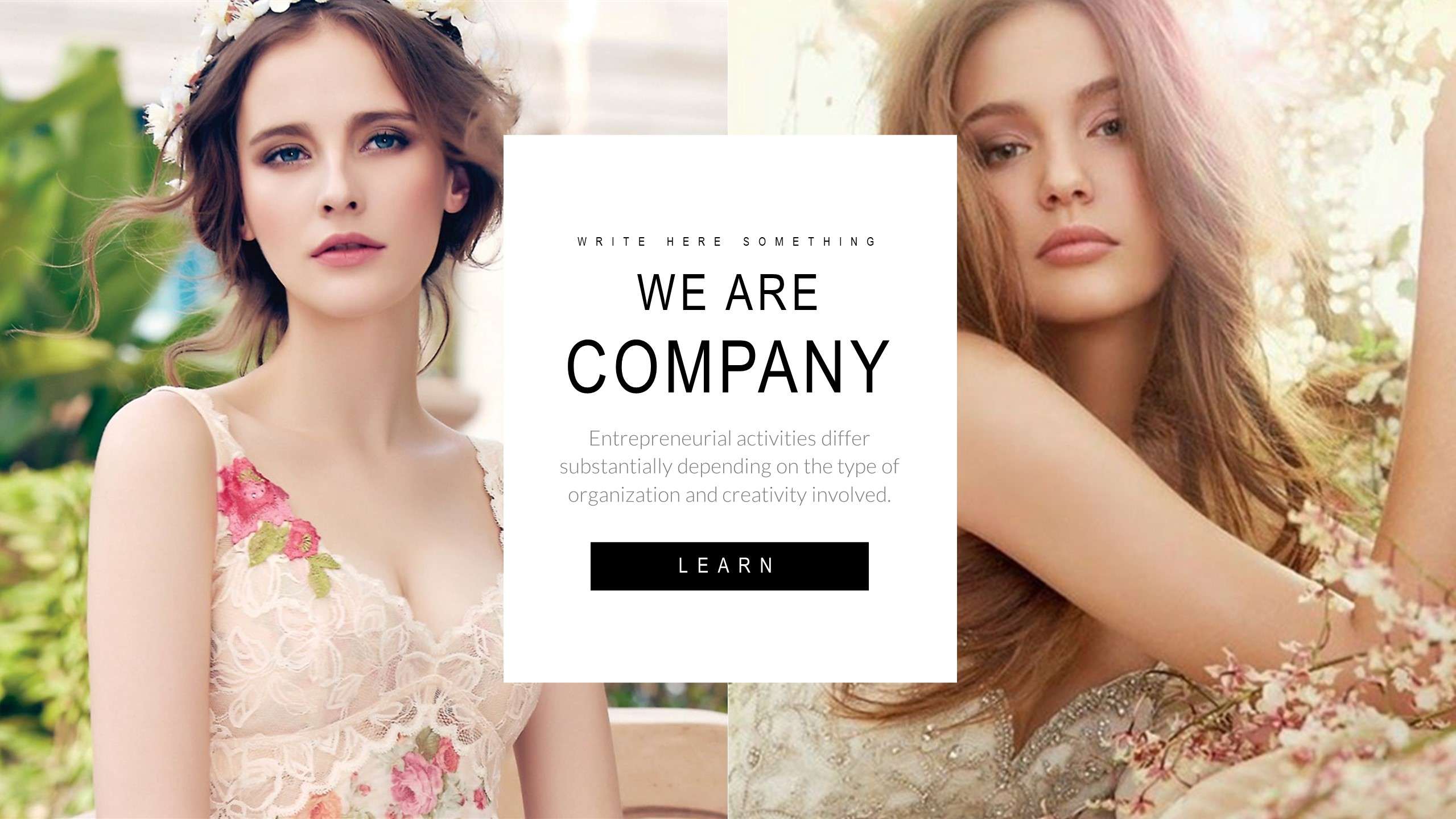 Fashion creative simple company profile team introduction PPT template