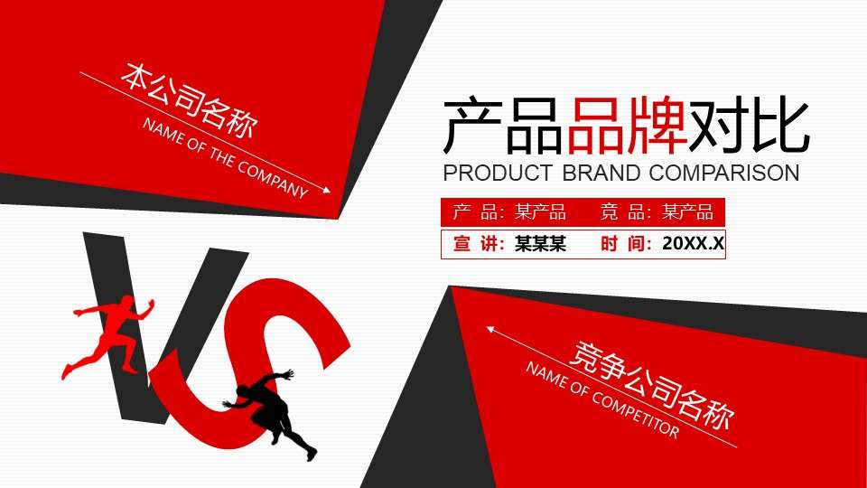 Product brand competition comparison dynamic PPT template