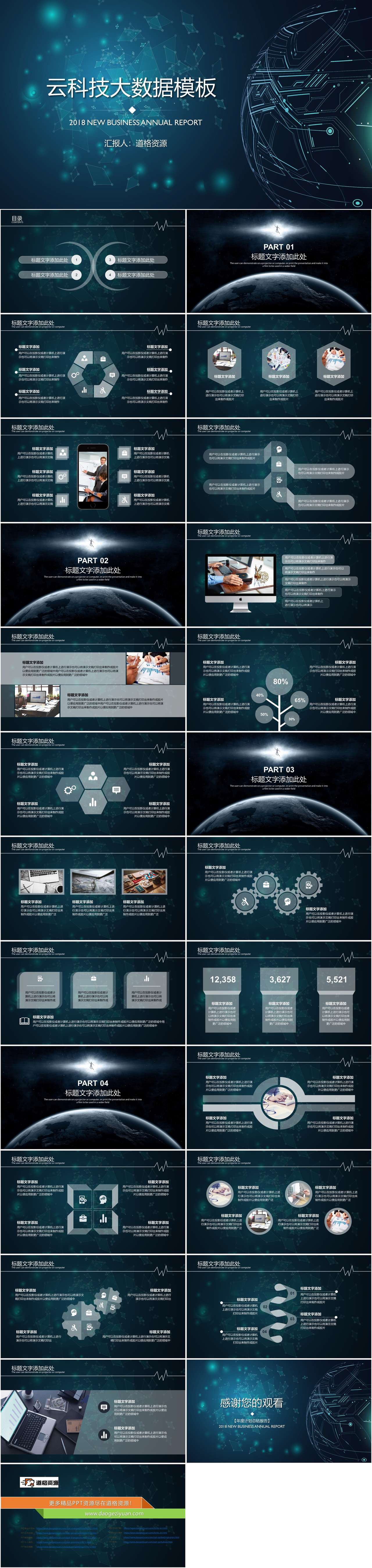 深蓝星空商务云科技大数据工作汇报PPT（2）