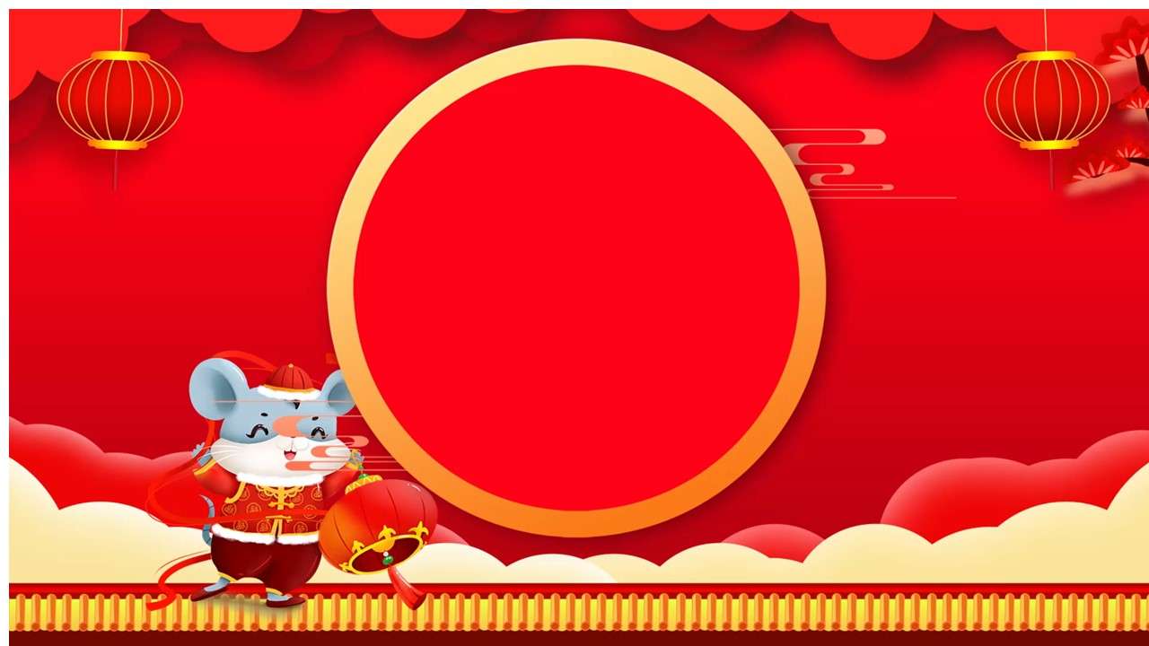 Festive red Chinese style countdown video PPT template