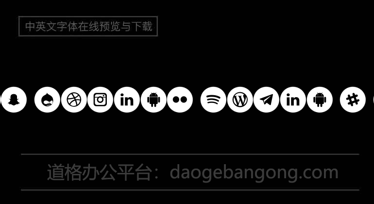 Icons Social Media 8 Font