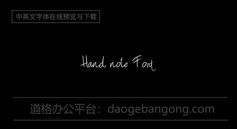 Hand note Font