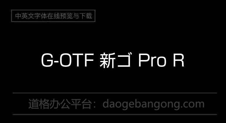 G-OTF 新ゴ Pro R