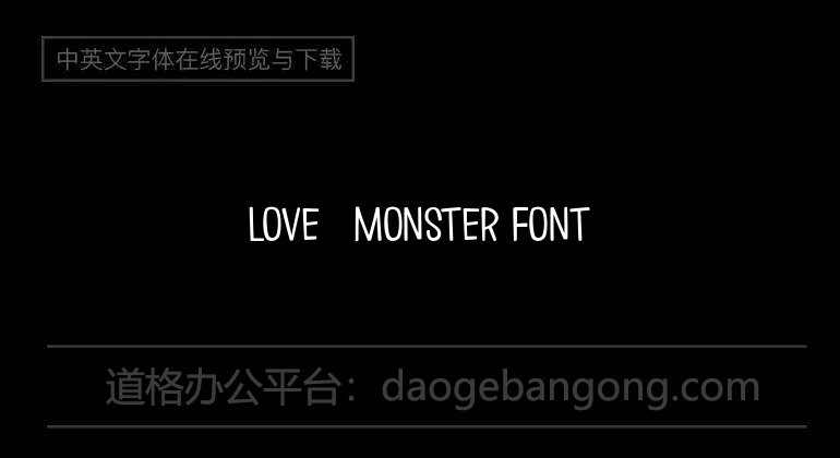 Love ∞ Monster Font